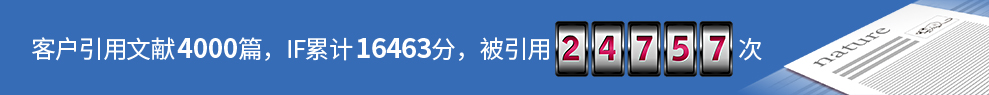 客户引用文献4000篇，IF合计16463，被引用24757次