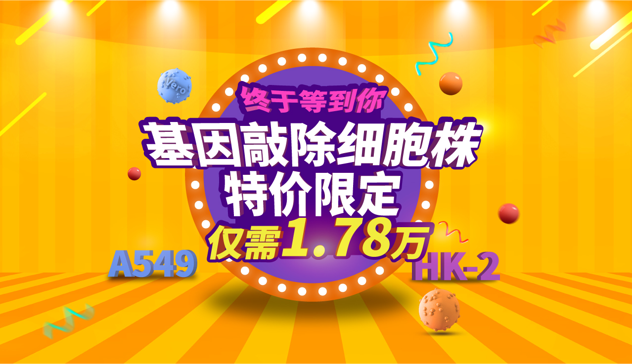 终于等到你 基因敲除细胞株特价限定 仅需1.78万